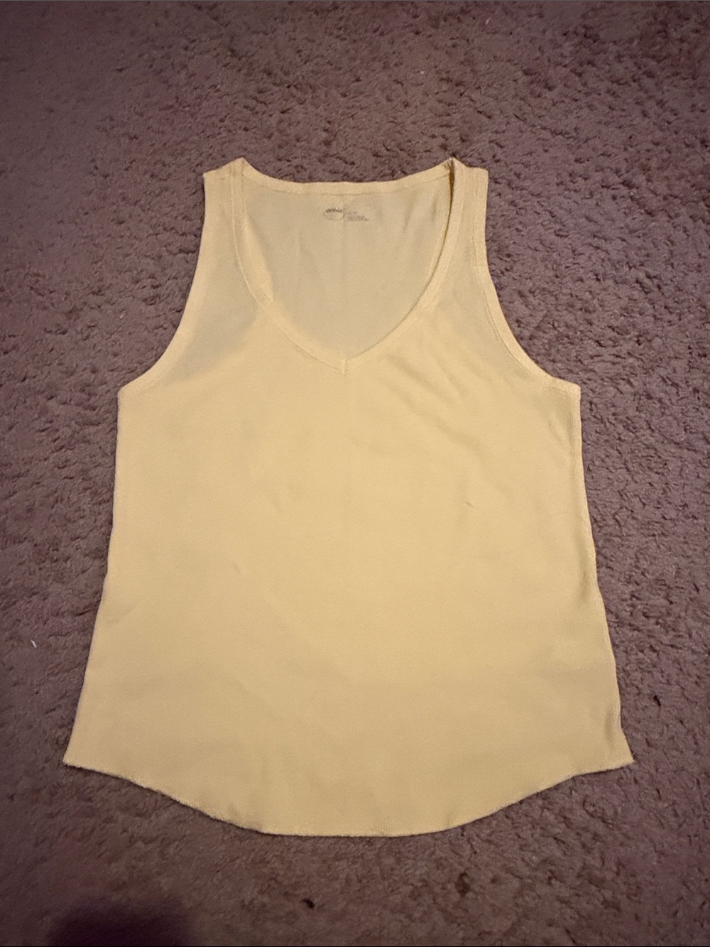 aerie V-Neck Tank Top - Light Yellow